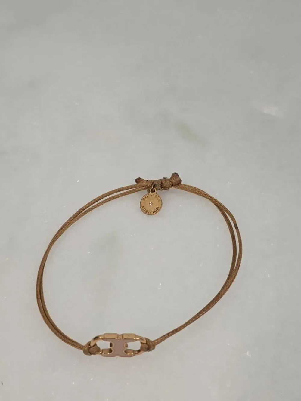 Tory burch embrace bracelet brown with rose gold